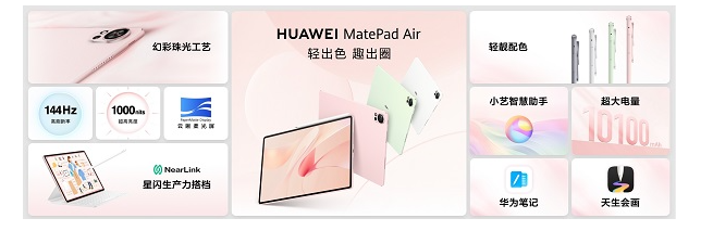 星空体育：AI赋能的潮流生产力平板全新华为MatePad Air正式发布(图2)