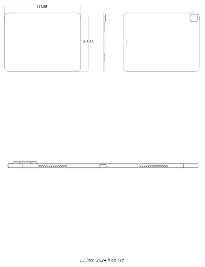 CAD文件曝光2024款OLED iPad Pro：采用更轻薄设计(图2)